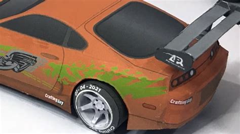 Paper Craft Car Toyota Supra For Paul