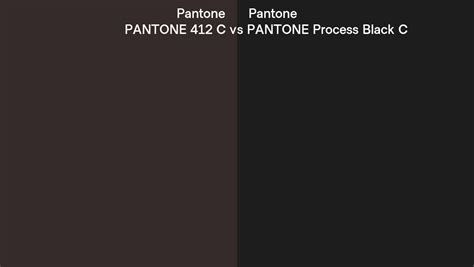 Pantone 412 C Vs Pantone Process Black C Side By Side Comparison