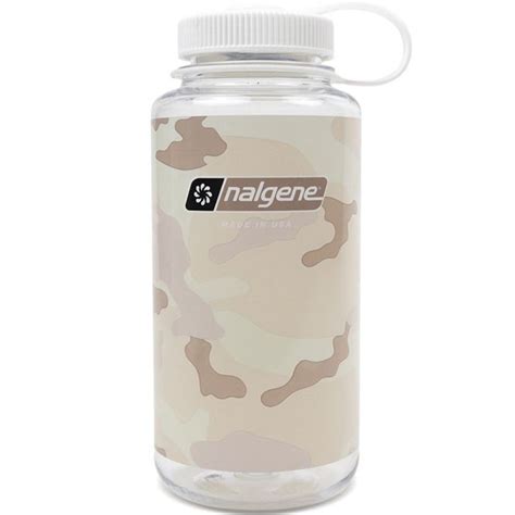 Nalgene Sustain 32 Oz Wide Mouth Water Bottle Camo Clear