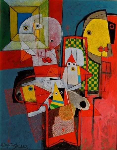 Puppet In The Toy Shop Window Henryks Szydlowski Painting Cubist