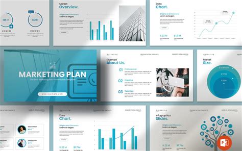 Marketingplan PowerPoint Layout Vorlage TemplateMonster