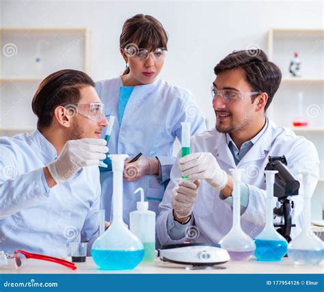 Team Of Chemists Working In The Lab Stock Photo Image Of Pharmacology