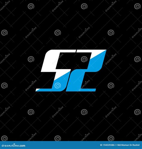 SZ Letter Logo Design on Black Background. SZ Creative Initials Letter ...