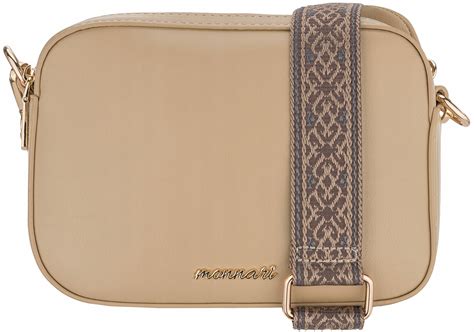 MONNARI TOREBKA DAMSKA BEŻ NUDE Listonoszka ZŁOTE LOGO AZTECKI PASEK 5906959020586 Cena