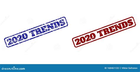 2020 Trends Blue And Red Rounded Rectangle Watermarks With Unclean