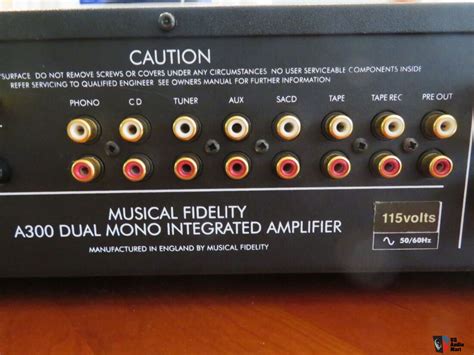 Musical Fidelity A300 Dual Mono Integrated Amplifier Photo 4602873