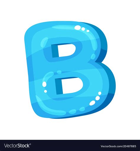 The Letter B In Blue