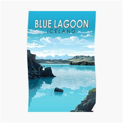 "Blue Lagoon Iceland Travel Art Vintage" Poster for Sale by KrisSidDesigns | Redbubble