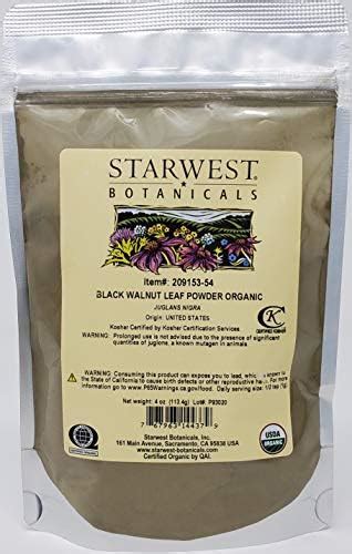 Amazon Starwest Botanicals Organic Black Walnut Leaf Powder