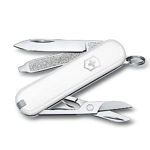 Canivete De Bolso Victorinox Classic Sd Branco Tesoura Viajante