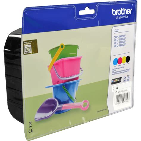 Brother LC 221 Tinten Multipack 4 Farbig CMYK