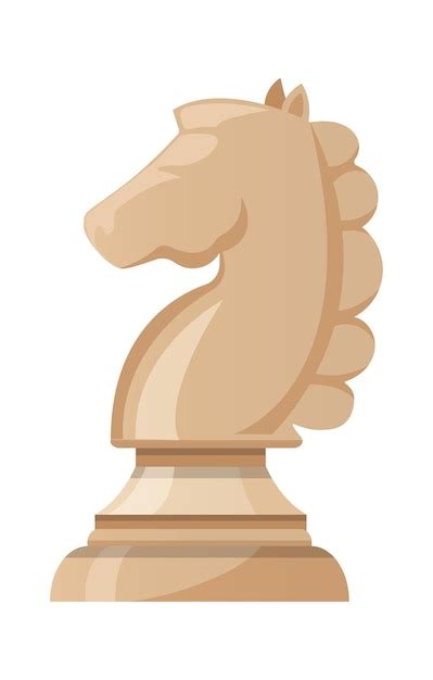 Caballero icono de ajedrez ilustración vectorial Vector Premium