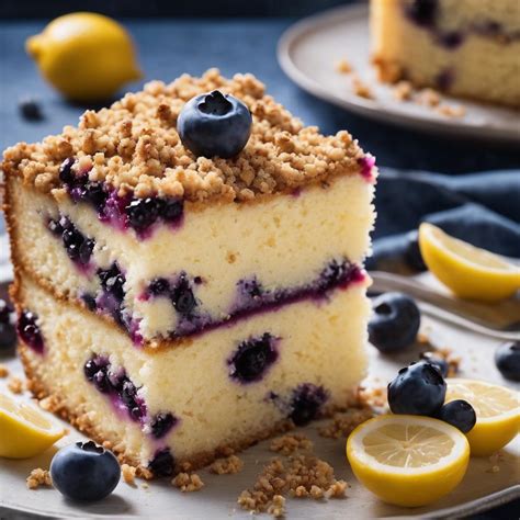 Luscious Lemon Blueberry Crumb Cake