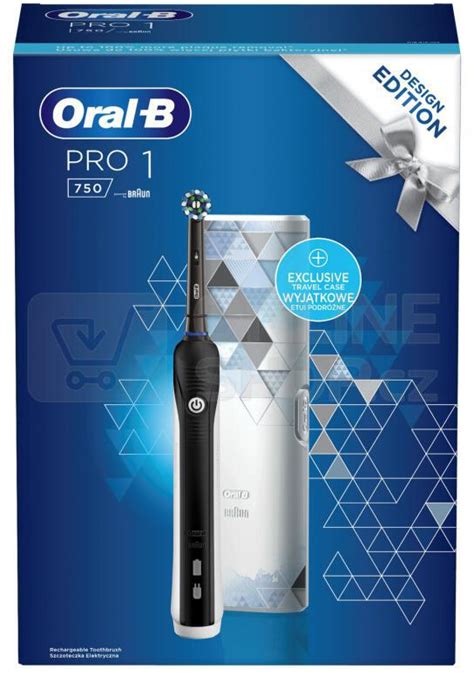 Elektrický zubní kartáček Oral B PRO 750 CROSSACTION černý ONLINESHOP cz