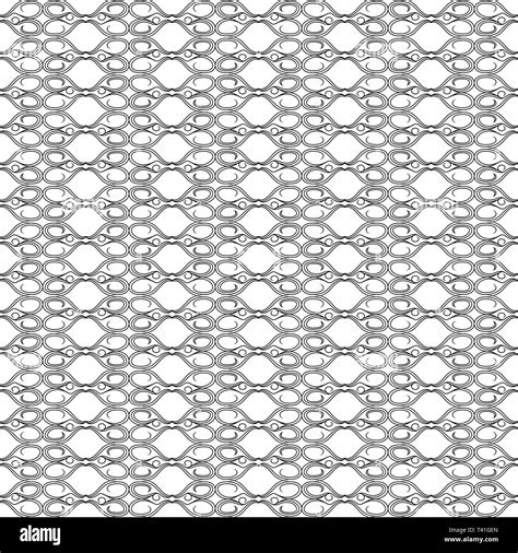 Ornamental Seamless Vector Pattern Made With Interwoven Wavy Lines And