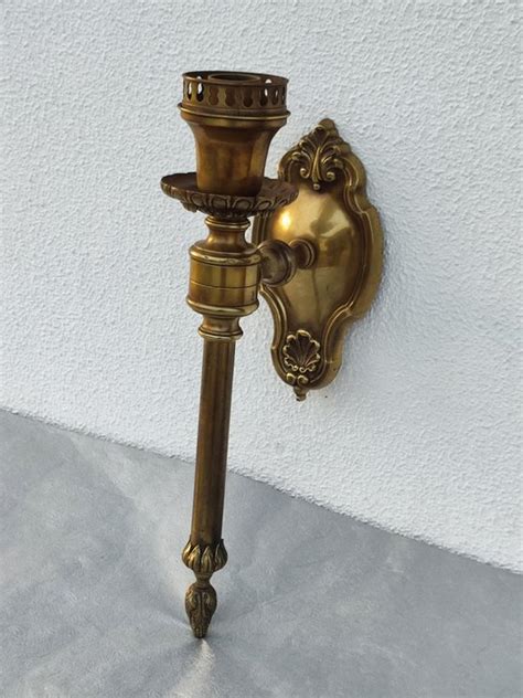 Beautiful torch wall lamp - Brass, Bronze - Catawiki