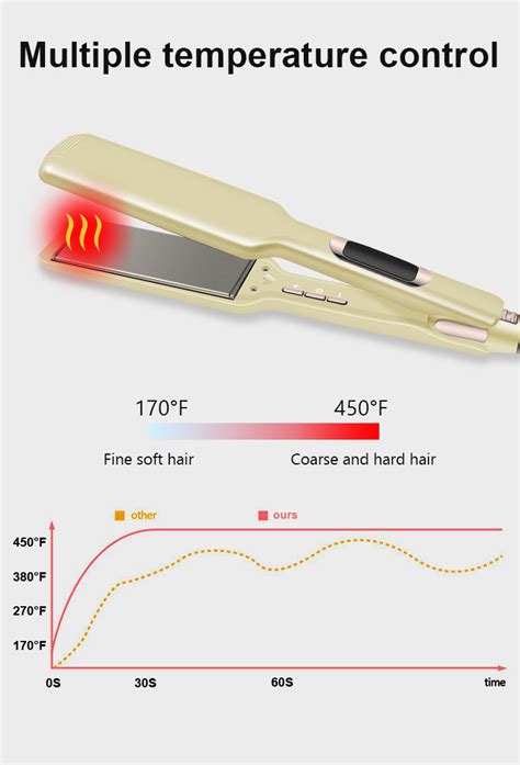 2024 Most Popular Negative Ion Hair Straightener Professional Hot Air Comb Smoothing 60 80W