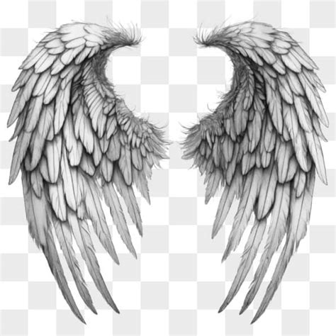 Baixe Desenho De Tatuagem De Asas De Anjo Preto E Branco Sketches