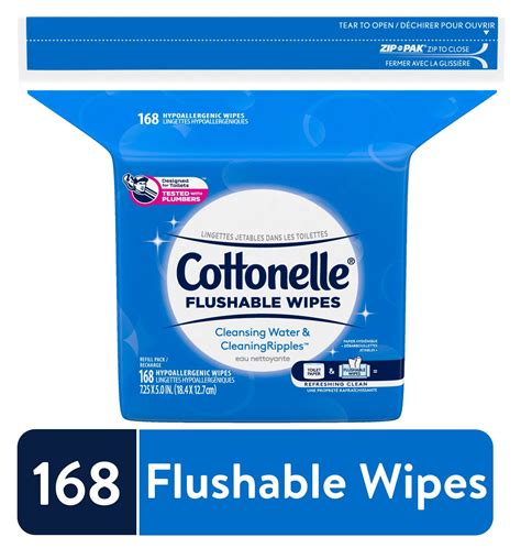 Cottonelle Freshcare Flushable Wipes Resealable Pack Wipes Total