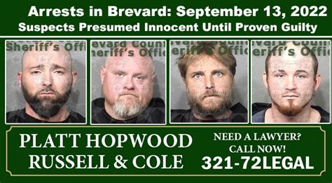 Arrests In Brevard County September 13 2022 Suspects Presumed Innocent Until Proven Guilty