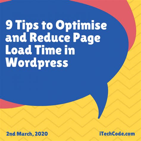 Tips To Optimise And Reduce Page Load Time In Wordpress