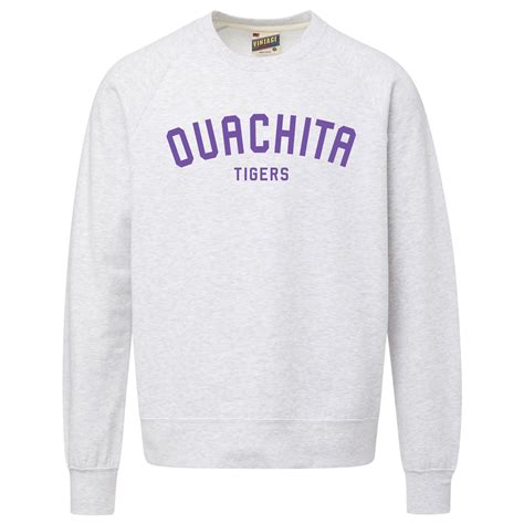 Ouachita Tigers Vintage Fleece Raglan Crew Ouachita Campus Store