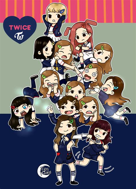 Fanart Twice 9 By Ferkioko On Deviantart