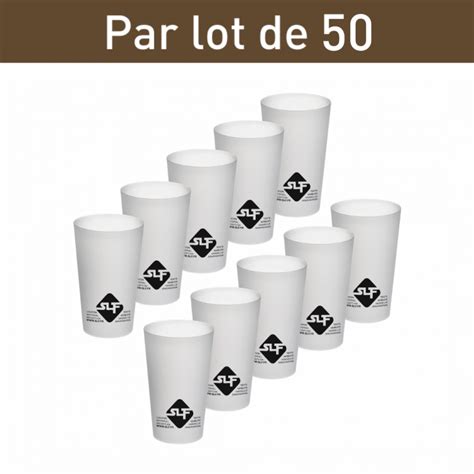 Lot de 50 gobelets réutilisables 25 cl