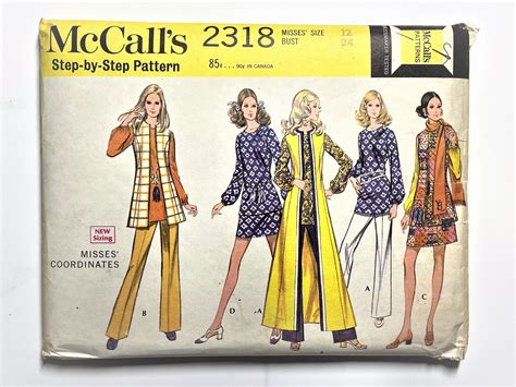 Vintage Mccall S 2318 Sewing Pattern Misses Etsy