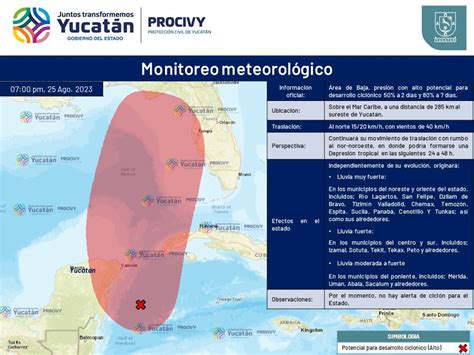 Se Esperan Lluvias De Moderadas A Muy Fuertes En Territorio Yucateco Y