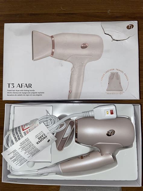 T3 Afar Lightweight Travel Size Hair Dryer Dual Voltage Folding