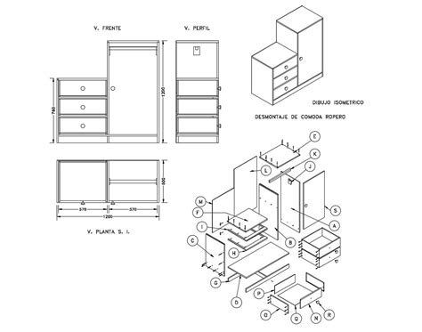 Furniture Detail Of Table In Autocad Cadbull