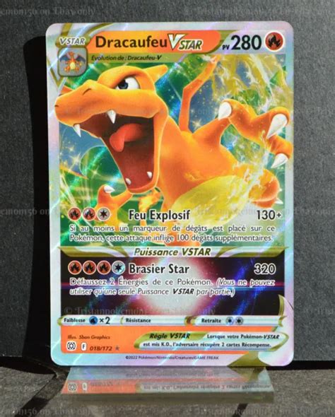 CARTE POKÉMON DRACAUFEU VSTAR 280 PV 018 172 EB09 Stars Étincelantes