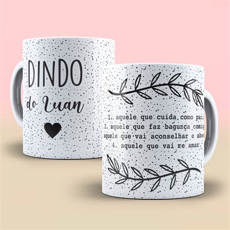 Kit 2 Canecas Personalizada Para Padrinhos Batizado Dindo E Dinda