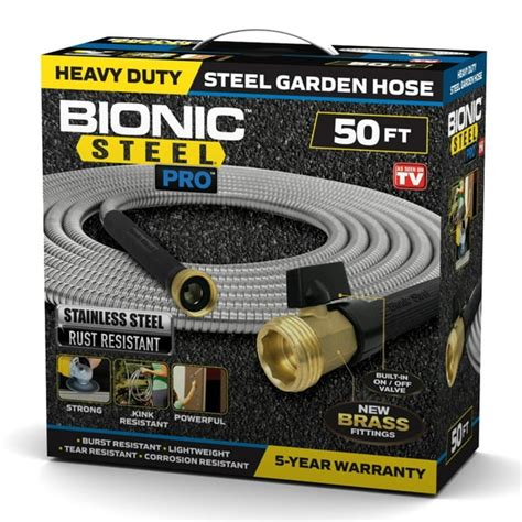 Bionic Steel Pro Garden Hose 304 Stainless Steel Metal Water Hose Heavy