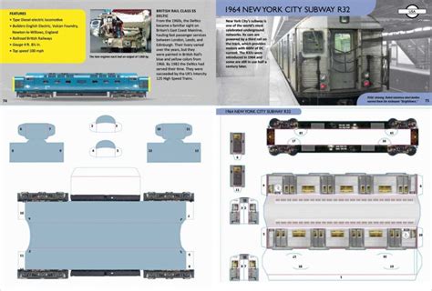 Train Papercraft 1964 New York City Subway R32 Train Papercraft