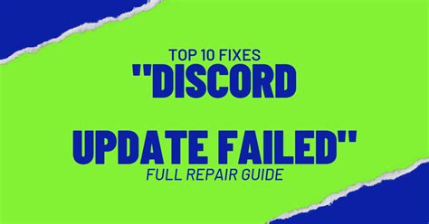 Fixed Discord Update Failed Full Repair Guide