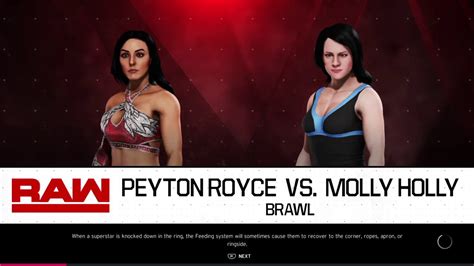 Wwe 2k20 Peyton Royce Vs Molly Holly Youtube