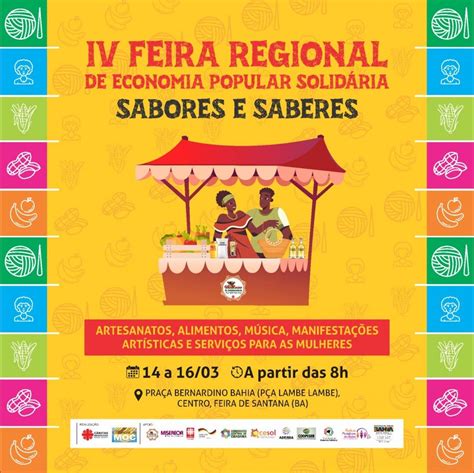 Feira de economia popular solidária reúne produtoras em Feira de