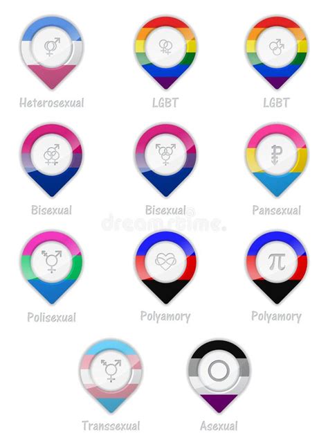 Sexual Orientation Symbols And Flags Stock Vector Illustration Of Homosexuality Pride 57071847