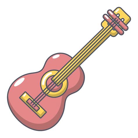 Icono De Guitarra Ilustraci N De Dibujos Animados De Icono De Vector De