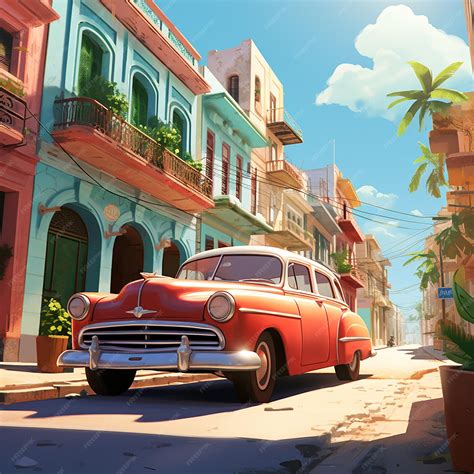 Premium Photo | Pixar style Cuba ambiance