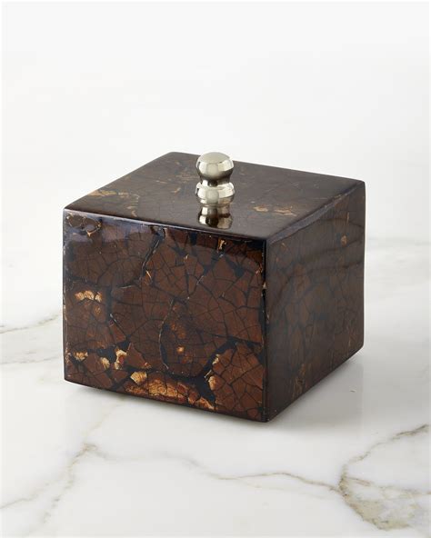 LADORADA Burl Veneer Luxe Coaster Box Set Horchow