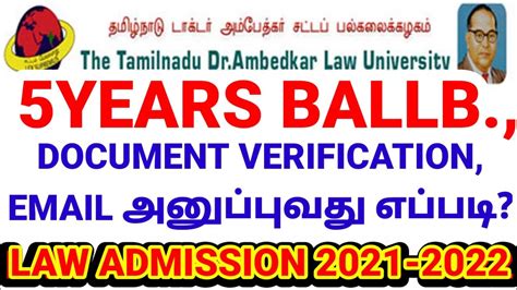 Tndalu Law Admission 2021 2022 5years Ballb Law Degree Course