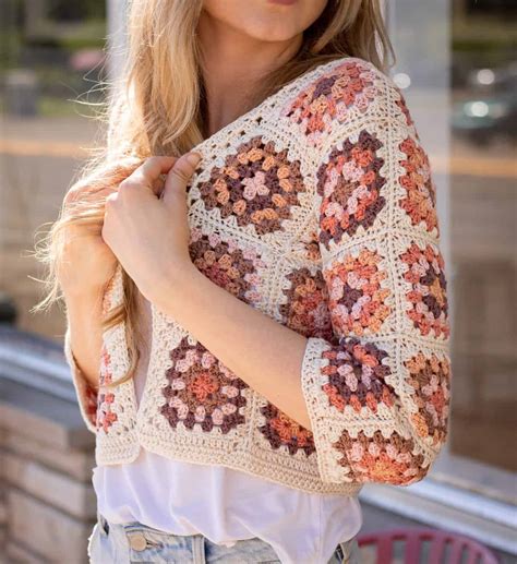 Granny Square Cardigan Crochet Pattern Originally Lovely