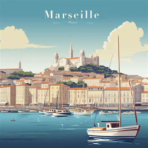 Marseille France Travel Poster Travel Poster Wall Art Vintage