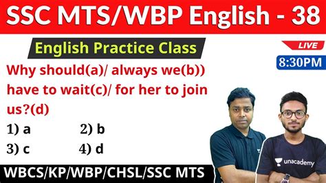 Ssc Mts Wbp Kp Slst Anm Gnm Wbcs English Practice English