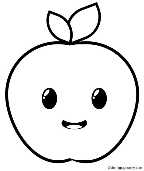 81 Apple Coloring Pages - ColoringPagesOnly.com