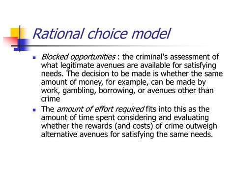 PPT Rational Choice Theory And Deterrence Theory PowerPoint