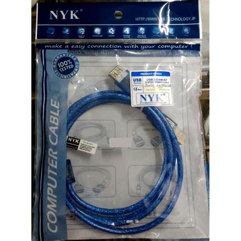 Jual Kabel Perpanjangan USB 2 0 Merek NYK 1 5m USB Extention 1 5 Meter